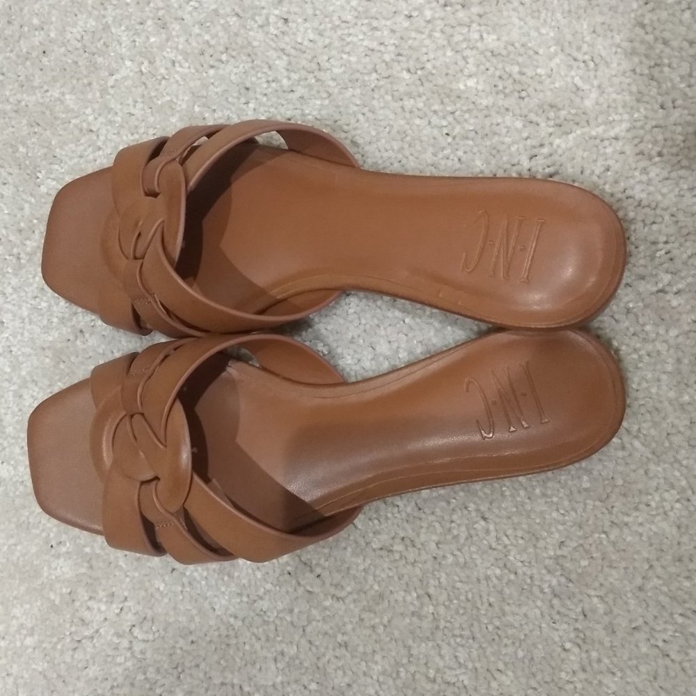 INC Leather tan shoes